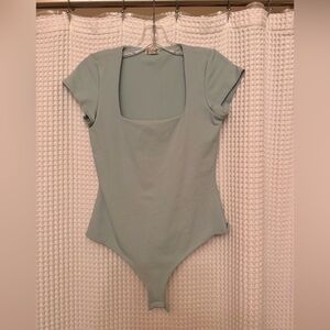 Free People Light Blue Bodysuit
